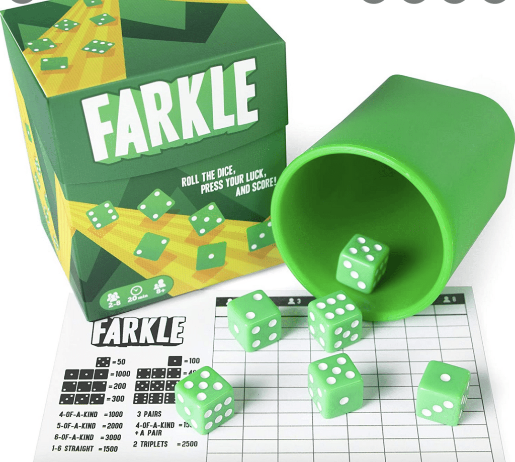 Farkle Dice. RV Couple game- broken bow ok